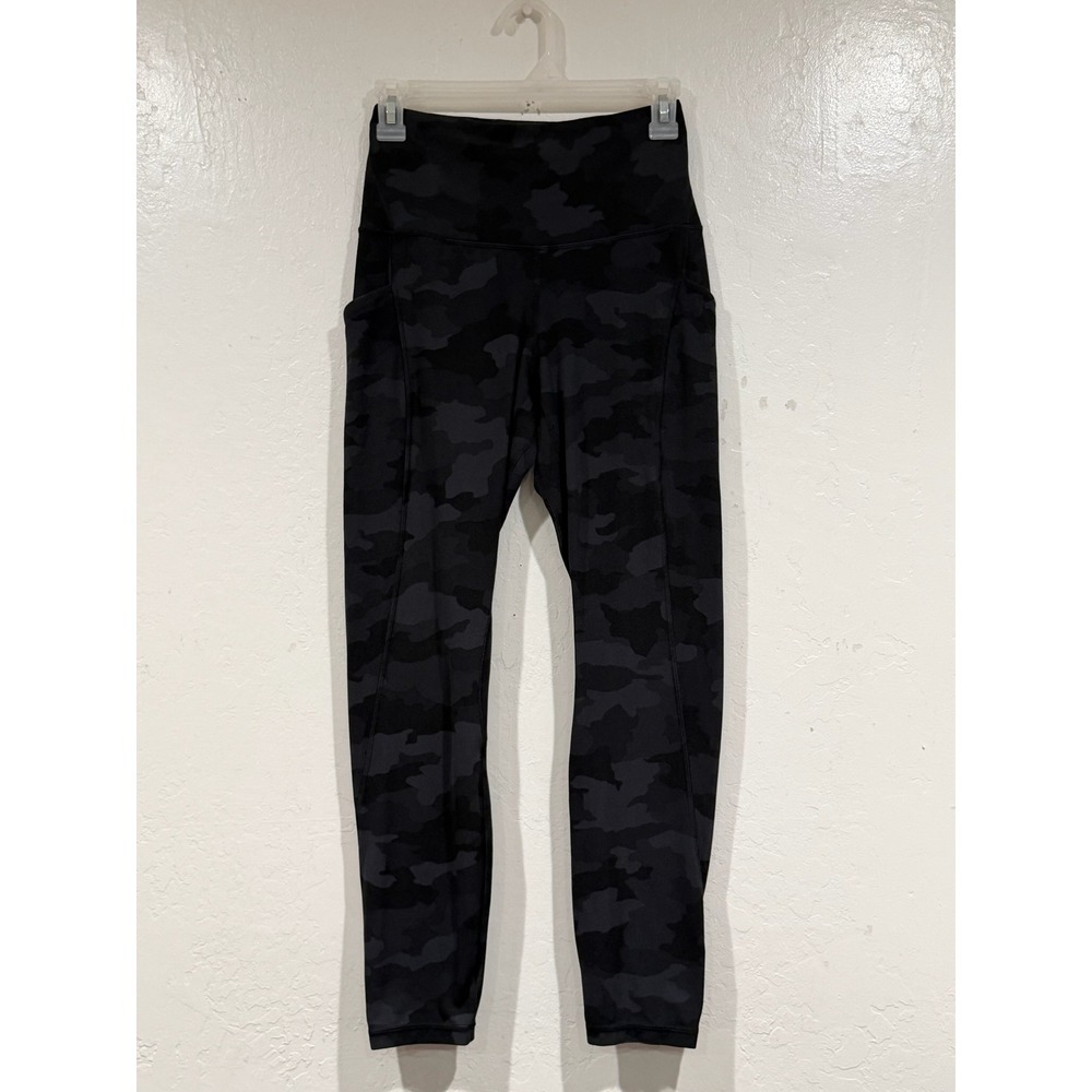 Lululemon Fast and Free High Rise Tight 25 Heritage 365 Camo Deep Coal Multi 6 - Picture 2 of 7